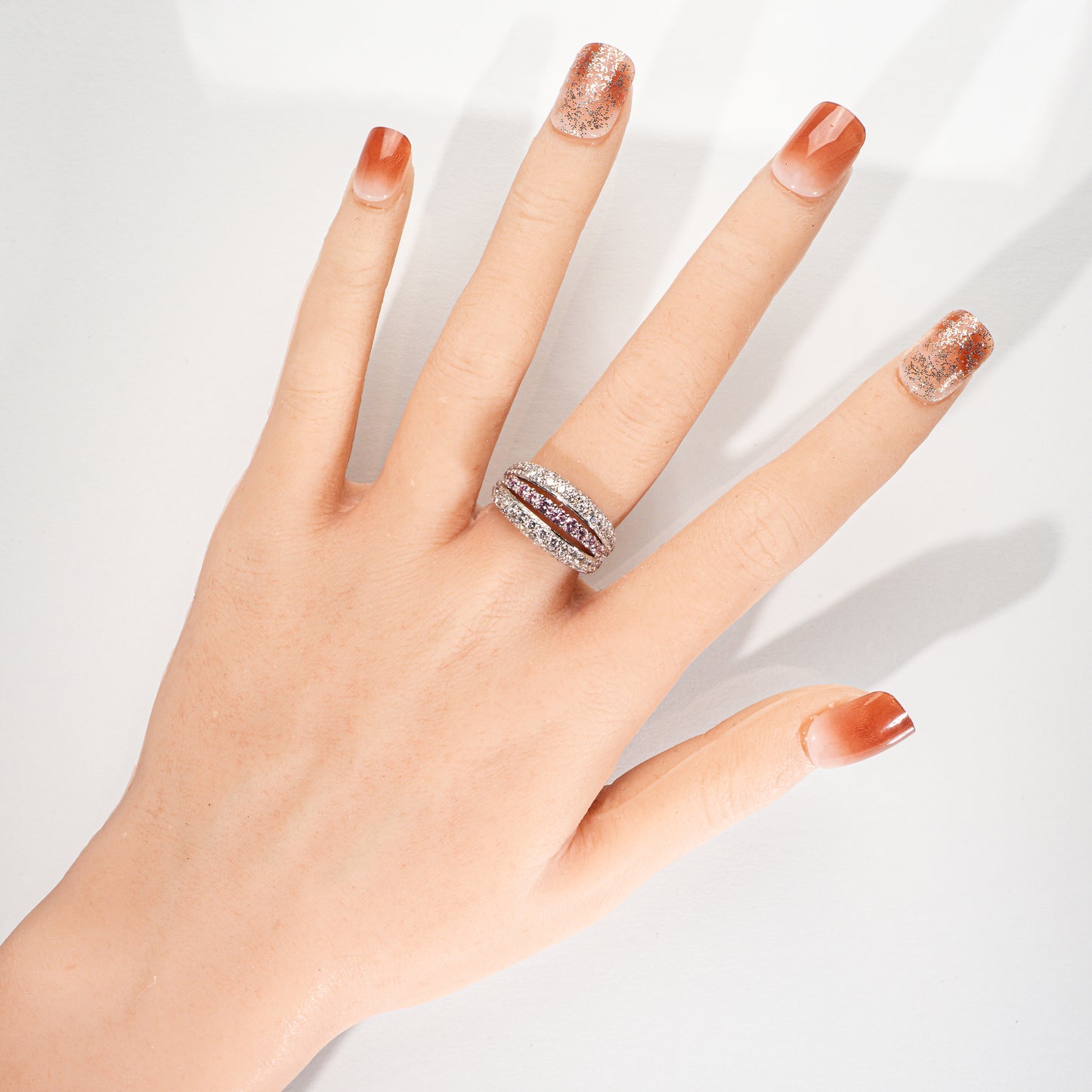 ファンシーインテンスカラーピンクダイヤモンド0.50ct ダイヤモンド1.17ct Pt900 リング