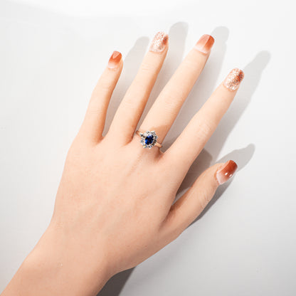 サファイア1.04ct ダイヤモンド0.70ct Pt900 リング