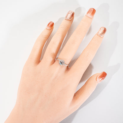 ダイヤモンド0.251ct メレダイヤモンド0.19ct Pt900 ヘイローリング