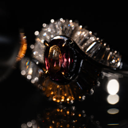 ブラジル産アレキサンドライト0.39ct ダイヤモンド0.53ct Pt900 リング