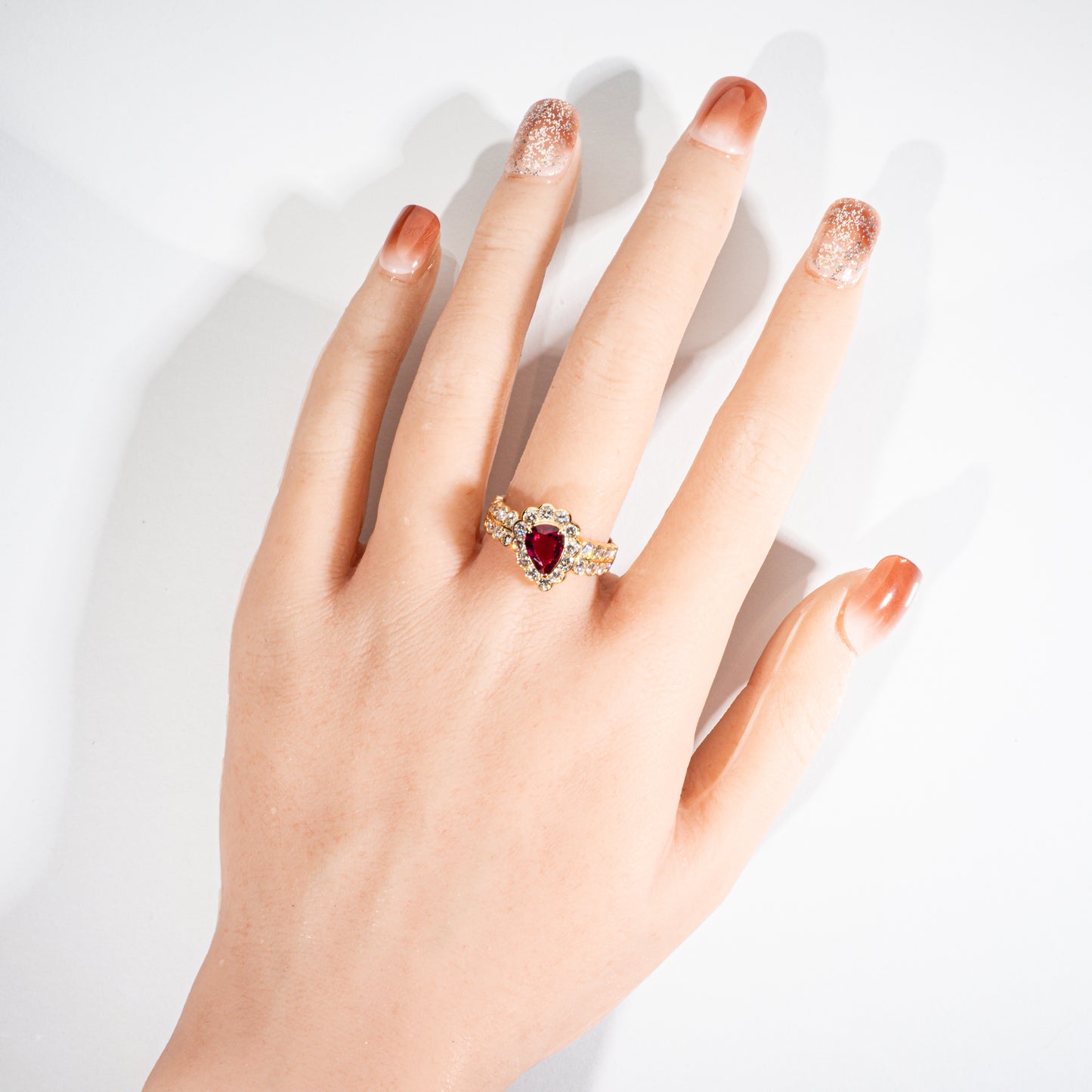 ルビー1.15ct ダイヤモンド1.10ct K18 リング