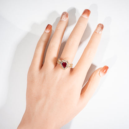 ルビー1.15ct ダイヤモンド1.10ct K18 リング