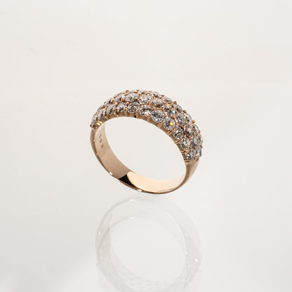 ダイヤモンド2.00ct K18PG パヴェハーフエタニティ