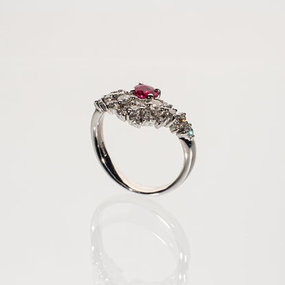ルビー0.30ct ダイヤモンド0.50ct K18WG リング