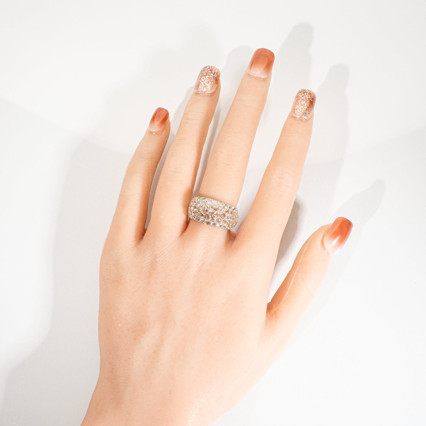 ローズカットダイヤモンド2.15ct Pt900 パヴェリング