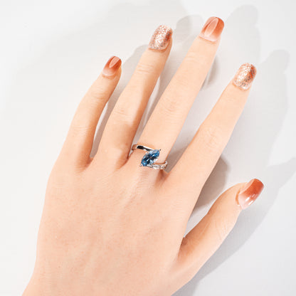 TASAKI サンタマリア・アフリカーナ アクアマリン1.76ct ダイヤモンド0.10ct K18WG リング