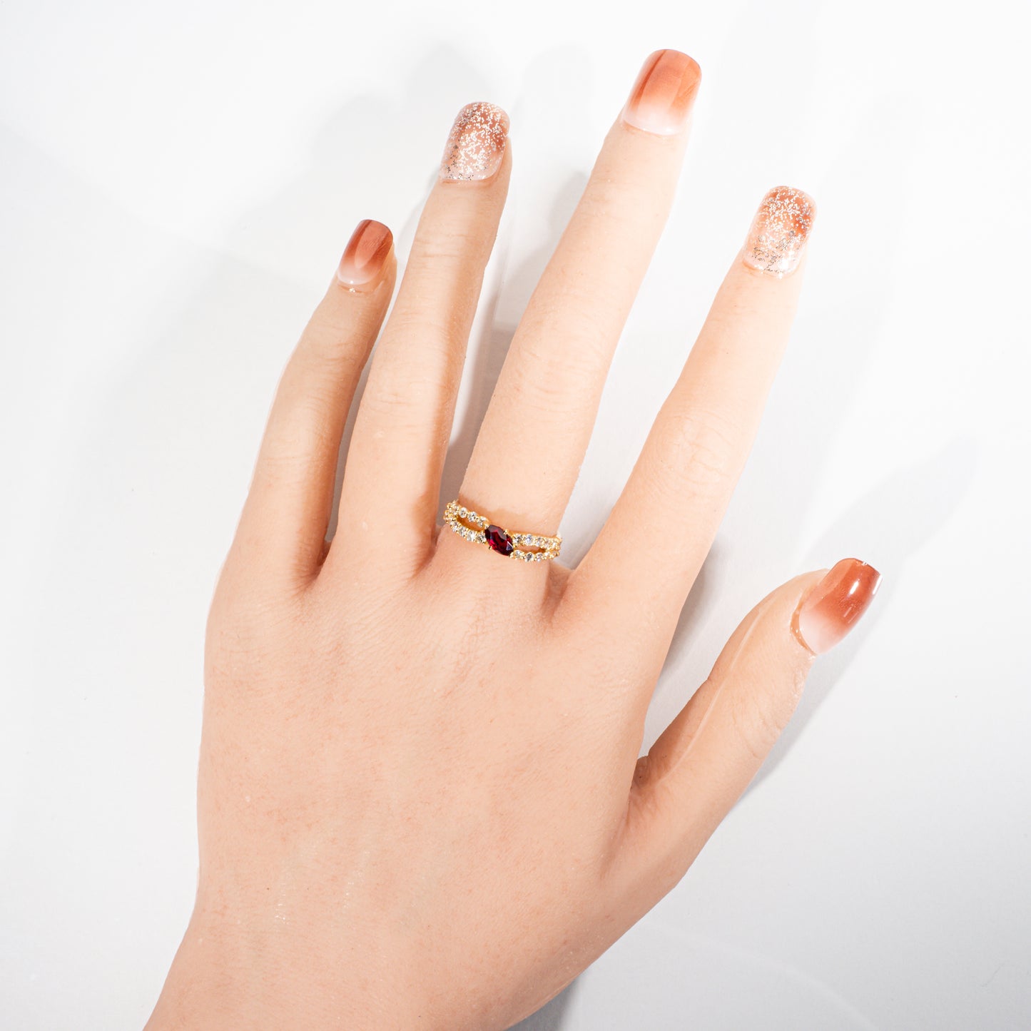 ルビー0.546ct ダイヤモンド0.41ct K18 リング