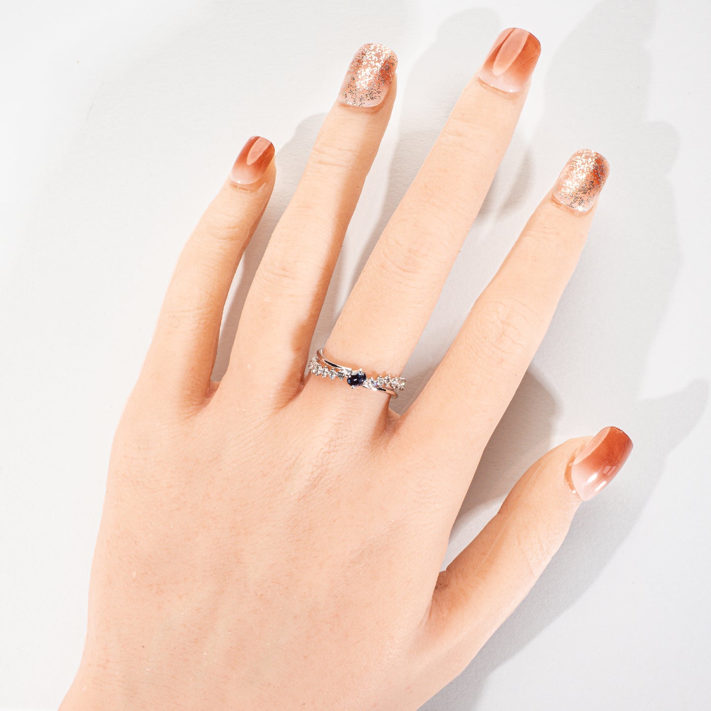 ジェムケリー ブラジル産アレキサンドライト0.212ct ダイヤモンド0.25ct K18WG リング