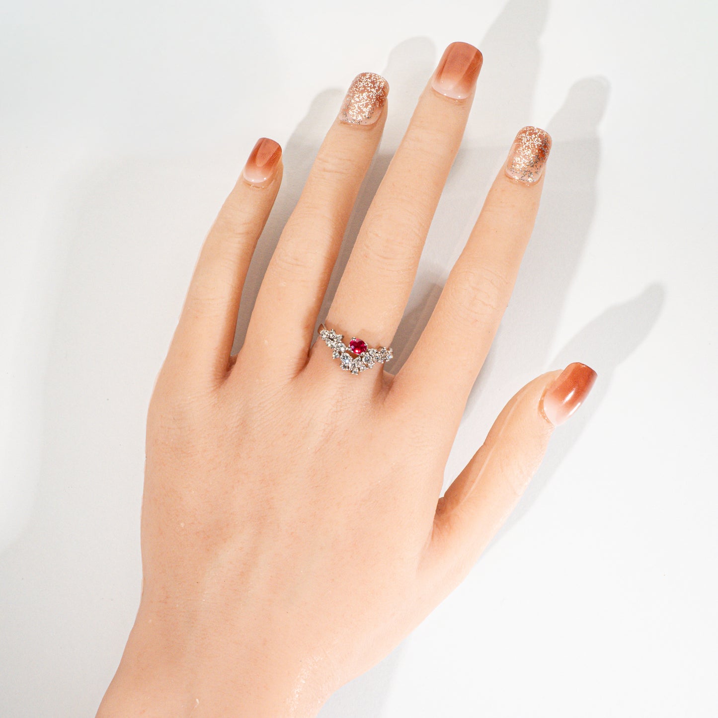 ルビー0.30ct ダイヤモンド0.50ct K18WG リング