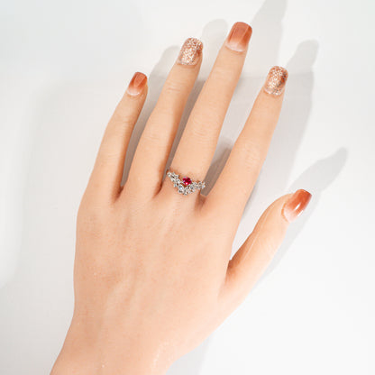 ルビー0.30ct ダイヤモンド0.50ct K18WG リング