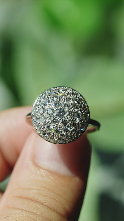 ダイヤモンド1.47ct Pt900 パヴェドームリング