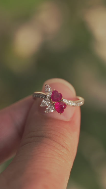 ルビー0.91ct ダイヤモンド0.55ct K18 リング